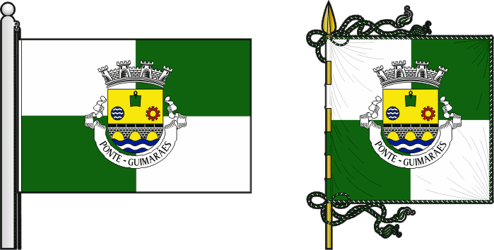 Bandeira e estandarte da freguesia de Ponte - Ponte civil parish, flag and banner Bandeira e estandarte da freguesia de Ponte - Ponte civil parish, flag and banner