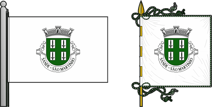 Bandeira e estandarte da freguesia de Sande (São Martinho) - Sande (São Martinho) civil parish, flag and banner Bandeira e estandarte da freguesia de Sande (São Martinho) - Sande (São Martinho) civil parish, flag and banner