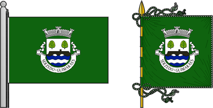 Bandeira e estandarte da antiga freguesia de Serzedo - Serzedo former civil parish, flag and banner Bandeira e estandarte da antiga freguesia de Serzedo - Serzedo former civil parish, flag and banner