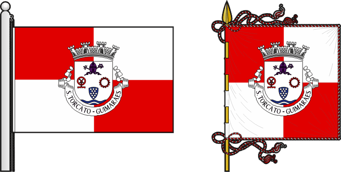 Bandeira e estandarte da freguesia de São Torcato - São Torcato civil parish, flag and banner Bandeira e estandarte da freguesia de São Torcato - São Torcato civil parish, flag and banner
