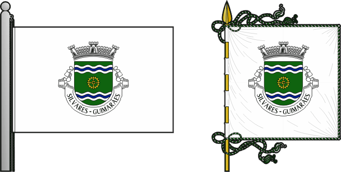 Bandeira e estandarte da freguesia de Silvares - Silvares civil parish, flag and banner Bandeira e estandarte da freguesia de Silvares - Silvares civil parish, flag and banner