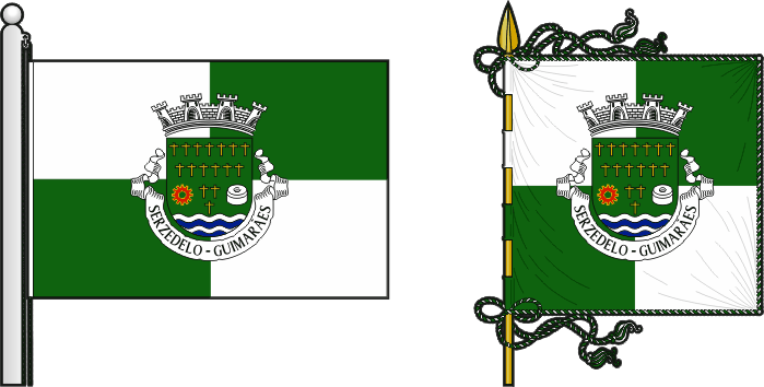 Bandeira e estandarte da freguesia de Serzedelo - Serzedelo civil parish, flag and banner Bandeira e estandarte da freguesia de Serzedelo - Serzedelo civil parish, flag and banner