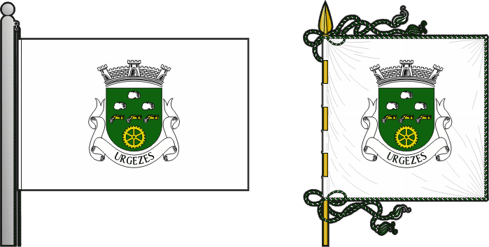 Bandeira e estandarte da freguesia de Urgezes - Urgezes civil parish, flag and banner Bandeira e estandarte da freguesia de Urgezes - Urgezes civil parish, flag and banner