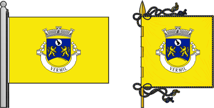 Bandeira e estandarte da antiga freguesia de Vermil - Vermil former civil parish, flag and banner Bandeira e estandarte da antiga freguesia de Vermil - Vermil former civil parish, flag and banner