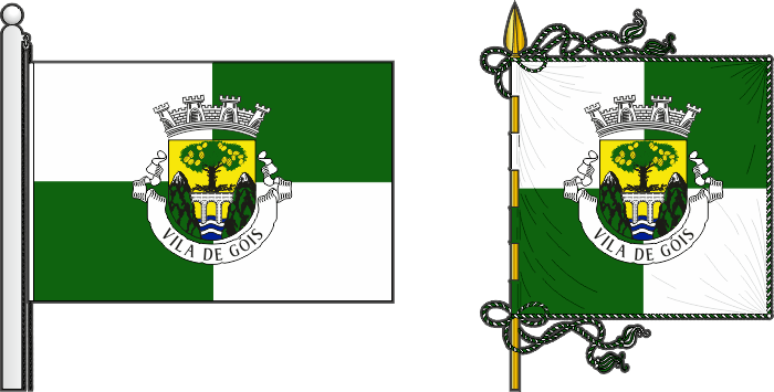 Bandeira e estandarte do município de Góis - Góis Municipality flag and banner