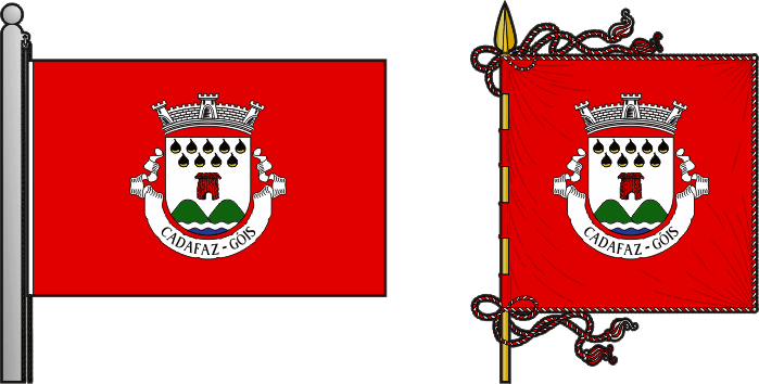 Bandeira e estandarte da antiga freguesia de Cadafaz - Cadafaz former civil parish, flag and banner Bandeira e estandarte da antiga freguesia de Cadafaz - Cadafaz former civil parish, flag and banner