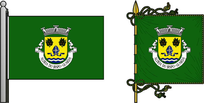 Bandeira e estandarte da freguesia de Aldeia do Bispo - Aldeia do Bispo civil parish, flag and banner Bandeira e estandarte da freguesia de Aldeia do Bispo - Aldeia do Bispo civil parish, flag and banner