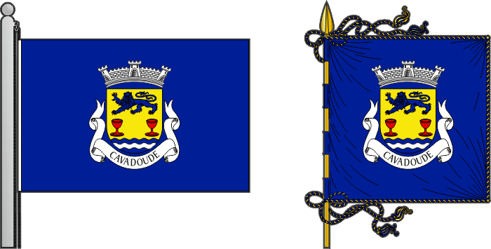 Bandeira e estandarte da freguesia de Cavadoude - Cavadoude civil parish, flag and banner Bandeira e estandarte da freguesia de Cavadoude - Cavadoude civil parish, flag and banner