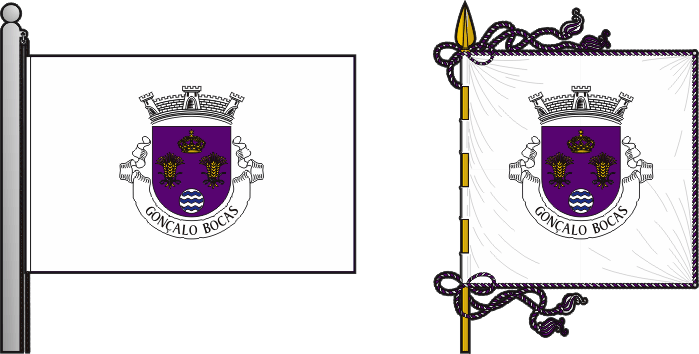 Bandeira e estandarte da freguesia de Gonçalo Bocas - Gonçalo Bocas civil parish, flag and banner