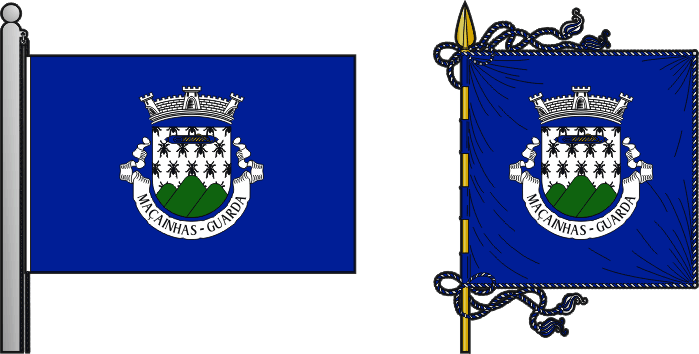 Bandeira e estandarte da freguesia de Maçainhas - Maçainhas civil parish, flag and banner Bandeira e estandarte da freguesia de Maçainhas - Maçainhas civil parish, flag and banner