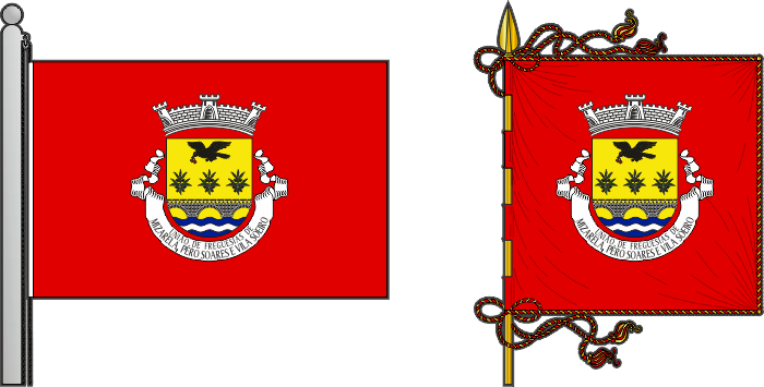Bandeira e estandarte da União de freguesias de Mizarela, Pêro Soares e Vila Soeiro - Mizarela, Pêro Soares and Vila Soeiro civil parishes union flag and banner Bandeira e estandarte da União de freguesias de Mizarela, Pêro Soares e Vila Soeiro - Mizarela, Pêro Soares and Vila Soeiro civil parishes union flag and banner
