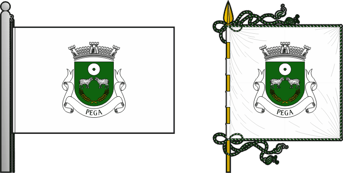 Bandeira e estandarte da freguesia de Pega - Pega civil parish, flag and banner Bandeira e estandarte da freguesia de Pega - Pega civil parish, flag and banner