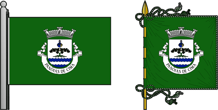 Bandeira e estandarte da freguesia de Panóias de Cima - Panóias de Cima civil parish, flag and banner Bandeira e estandarte da freguesia de Panóias de Cima - Panóias de Cima civil parish, flag and banner