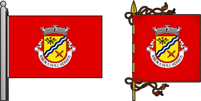Bandeira e estandarte da antiga freguesia de Ribeira dos Carinhos - Ribeira dos Carinhos former civil parish, flag and banner Bandeira e estandarte da antiga freguesia de Ribeira dos Carinhos - Ribeira dos Carinhos former civil parish, flag and banner