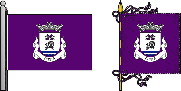 Bandeira e estandarte da antiga freguesia de Trinta - Trinta former civil parish, flag and banner Bandeira e estandarte da antiga freguesia de Trinta - Trinta former civil parish, flag and banner