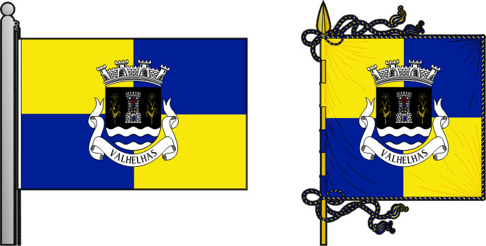 Bandeira e estandarte da freguesia de Valhelhas - Valhelhas civil parish, flag and banner Bandeira e estandarte da freguesia de Valhelhas - Valhelhas civil parish, flag and banner