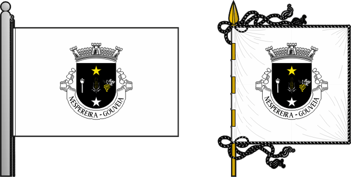 Bandeira e estandarte da freguesia de Nespereira - Nespereira civil parish, flag and banner Bandeira e estandarte da freguesia de Nespereira - Nespereira civil parish, flag and banner
