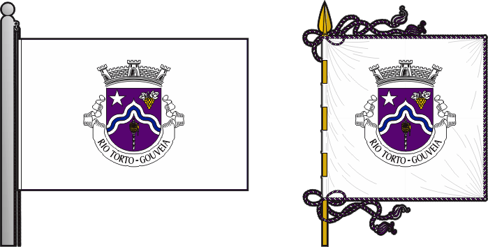 Bandeira e estandarte da antiga freguesia de Rio Torto - Rio Torto former civil parish, flag and banner Bandeira e estandarte da antiga freguesia de Rio Torto - Rio Torto former civil parish, flag and banner
