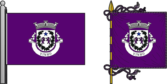 Bandeira e estandarte da antiga freguesia de Vinhó - Vinhó former civil parish, flag and banner Bandeira e estandarte da antiga freguesia de Vinhó - Vinhó former civil parish, flag and banner