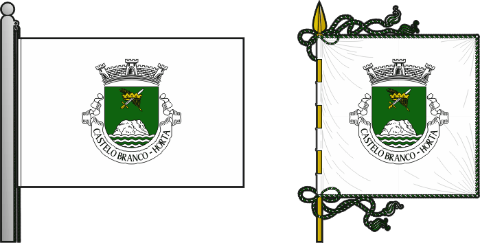 Bandeira e estandarte da freguesia de Castelo Branco - Castelo Branco civil parish, flag and banner Bandeira e estandarte da freguesia de Castelo Branco - Castelo Branco civil parish, flag and banner