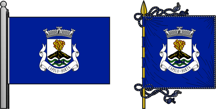Bandeira e estandarte da freguesia de Capelo - Capelo civil parish, flag and banner Bandeira e estandarte da freguesia de Capelo - Capelo civil parish, flag and banner