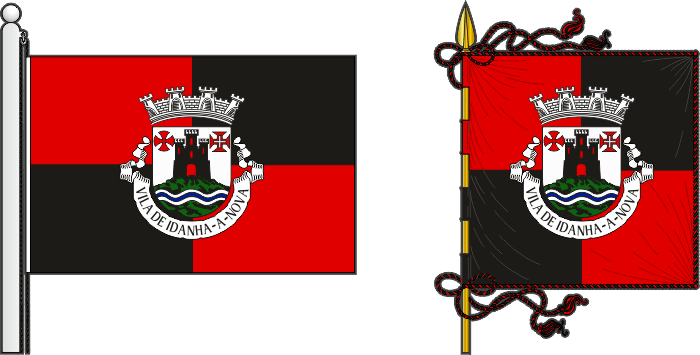 Bandeira e estandarte do município de Idanha-a-Nova - Idanha-a-Nova Municipality flag and banner Bandeira e estandarte do município de Idanha-a-Nova - Idanha-a-Nova Municipality flag and banner