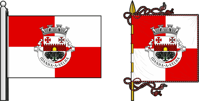 Bandeira e estandarte da antiga freguesia de Idanha-a-Velha - Idanha-a-Velha former civil parish, flag and banner Bandeira e estandarte da antiga freguesia de Idanha-a-Velha - Idanha-a-Velha former civil parish, flag and banner