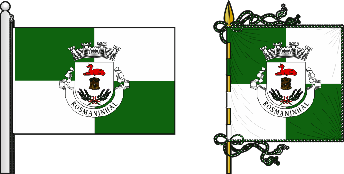 Bandeira e estandarte da freguesia de Rosmaninhal - Rosmaninhal civil parish, flag and banner Bandeira e estandarte da freguesia de Rosmaninhal - Rosmaninhal civil parish, flag and banner
