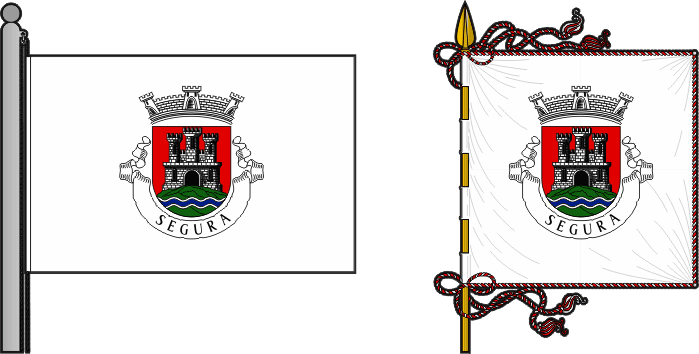 Bandeira e estandarte da antiga freguesia de Segura - Segura former civil parish, flag and banner Bandeira e estandarte da antiga freguesia de Segura - Segura former civil parish, flag and banner