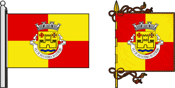Bandeira e estandarte da Vila de Salvaterra do Extremo - Salvaterra do Extremo Town, flag and banner Bandeira e estandarte da Vila de Salvaterra do Extremo - Salvaterra do Extremo Town, flag and banner