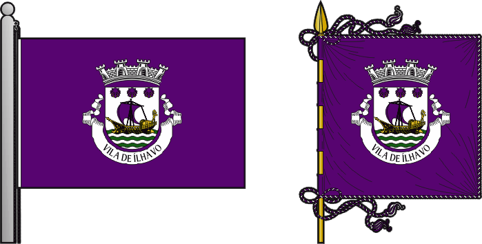 Bandeira e estandarte do Município de Ílhavo - Ílhavo municipal flag and banner Bandeira e estandarte do Município de Ílhavo - Ílhavo municipal flag and banner