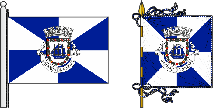 Bandeira e estandarte da freguesia de Gafanha da Nazaré - Gafanha da Nazaré civil parish, flag and banner Bandeira e estandarte da freguesia de Gafanha da Nazaré - Gafanha da Nazaré civil parish, flag and banner