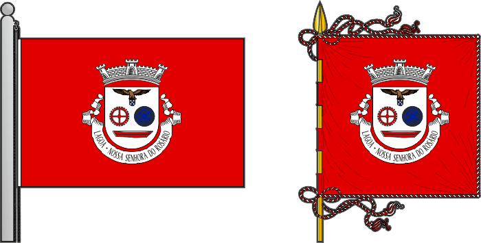 Bandeira e estandarte da freguesia de Lagoa (Nossa Senhora do Rosário) - Lagoa (Nossa Senhora do Rosário) civil parish, flag and banner Bandeira e estandarte da freguesia de Lagoa (Nossa Senhora do Rosário) - Lagoa (Nossa Senhora do Rosário) civil parish, flag and banner