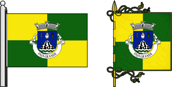 Bandeira e estandarte da freguesia de Fajã Grande - Fajã Grande civil parish, flag and banner Bandeira e estandarte da freguesia de Fajã Grande - Fajã Grande civil parish, flag and banner
