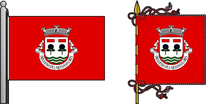 Bandeira e estandarte da freguesia de Lajes das Flores - Lajes das Flores civil parish, flag and banner Bandeira e estandarte da freguesia de Lajes das Flores - Lajes das Flores civil parish, flag and banner