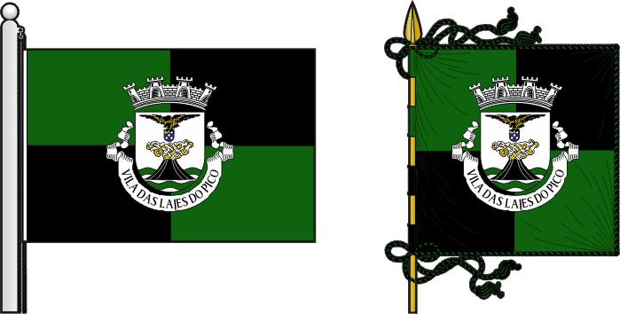 Bandeira e estandarte do Município das Lajes do Pico - Lajes do Pico municipal flag and banner Bandeira e estandarte do Município das Lajes do Pico - Lajes do Pico municipal flag and banner