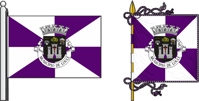 Bandeira e estandarte do Município de Loulé - Loulé municipal flag and banner