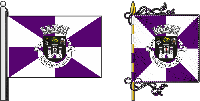 Bandeira e estandarte do Município de Loulé - Loulé municipal flag and banner
