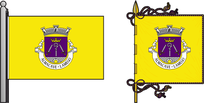 Bandeira e estandarte da antiga freguesia de Lamego (Almacave) - Lamego (Almacave) former civil parish, flag and banner