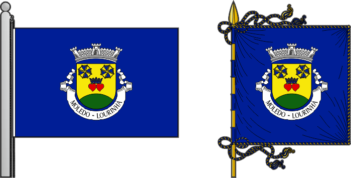 Bandeira e estandarte da antiga freguesia de Moledo - Moledo former civil parish, flag and banner Bandeira e estandarte da antiga freguesia de Moledo - Moledo former civil parish, flag and banner
