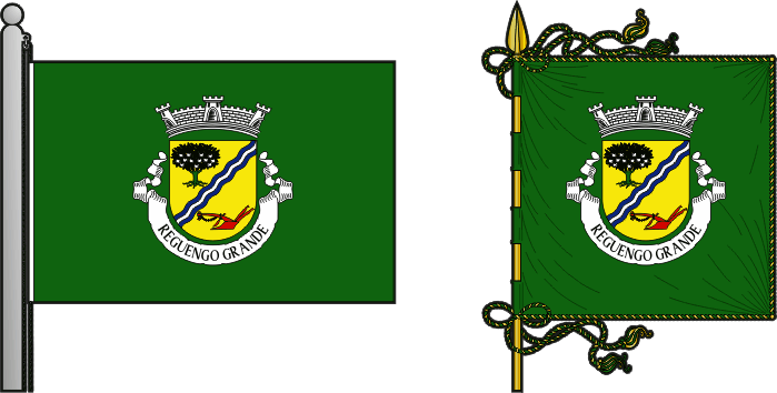 Bandeira e estandarte da freguesia de Reguengo Grande - Reguengo Grande civil parish, flag and banner Bandeira e estandarte da freguesia de Reguengo Grande - Reguengo Grande civil parish, flag and banner