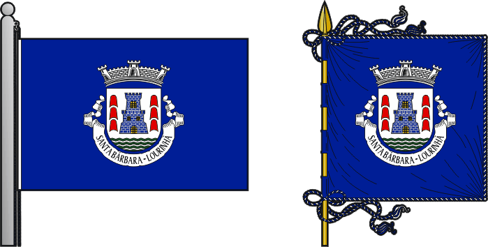 Bandeira e estandarte da freguesia de Santa Bárbara - Santa Bárbara civil parish, flag and banner Bandeira e estandarte da freguesia de Santa Bárbara - Santa Bárbara civil parish, flag and banner