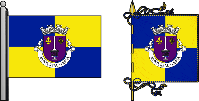 Bandeira e estandarte da antiga freguesia de Monte Real - Monte Real former civil parish, flag and banner Bandeira e estandarte da antiga freguesia de Monte Real - Monte Real former civil parish, flag and banner
