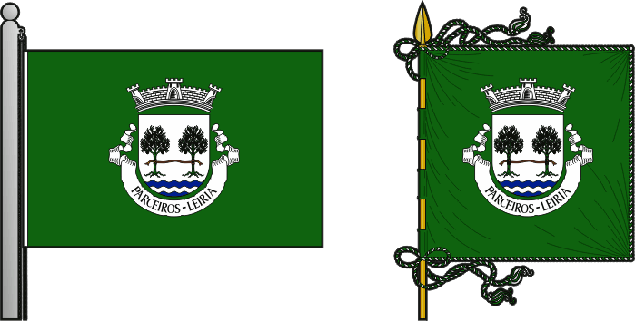 Bandeira e estandarte da antiga freguesia de Parceiros - Parceiros former civil parish, flag and banner Bandeira e estandarte da antiga freguesia de Parceiros - Parceiros former civil parish, flag and banner