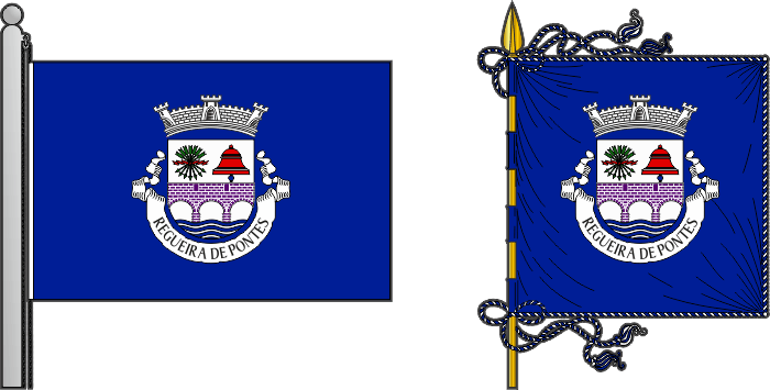 Bandeira e estandarte da freguesia de Regueira de Pontes - Regueira de Pontes civil parish, flag and banner Bandeira e estandarte da freguesia de Regueira de Pontes - Regueira de Pontes civil parish, flag and banner