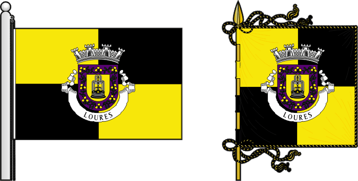 Bandeira e estandarte do Município de Loures - Loures municipal flag and banner Bandeira e estandarte do Município de Loures - Loures municipal flag and banner
