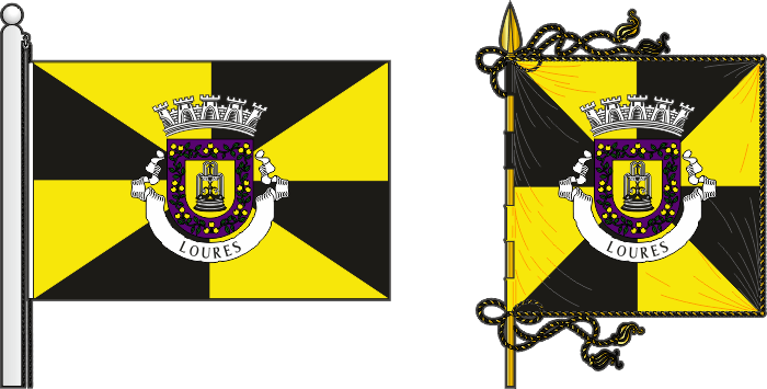 Bandeira e estandarte do Município de Loures - Loures municipal flag and banner Bandeira e estandarte do Município de Loures - Loures municipal flag and banner