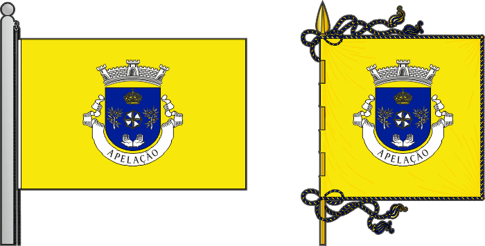 Bandeira e estandarte da antiga freguesia de Apelação - Apelação former civil parish, flag and banner Bandeira e estandarte da antiga freguesia de Apelação - Apelação former civil parish, flag and banner