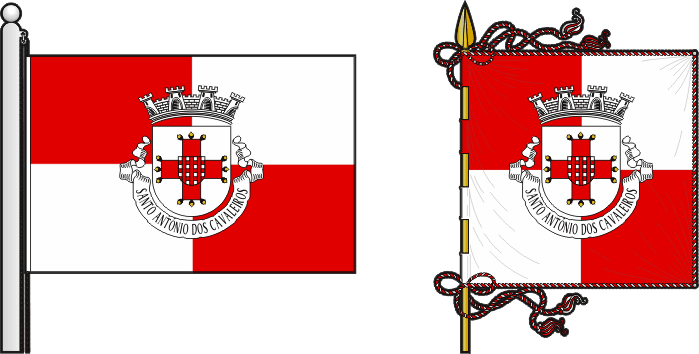 Bandeira e estandarte da antiga freguesia de Santo António dos Cavaleiros - Santo António dos Cavaleiros former civil parish, flag and banner Bandeira e estandarte da antiga freguesia de Santo António dos Cavaleiros - Santo António dos Cavaleiros former civil parish, flag and banner