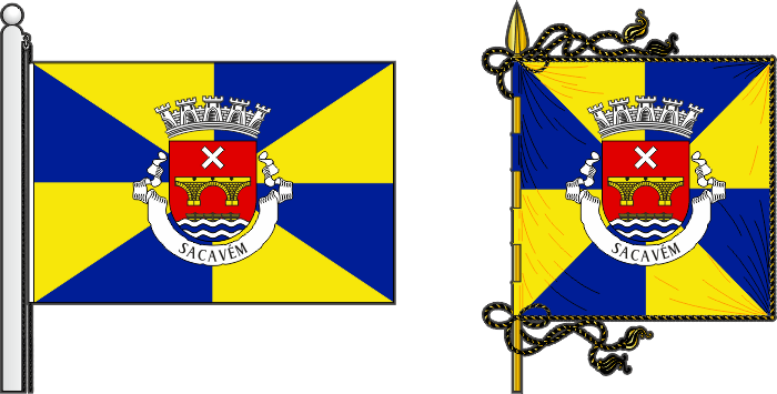 Bandeira e estandarte da antiga freguesia de Sacavém - Sacavém former civil parish, flag and banner Bandeira e estandarte da antiga freguesia de Sacavém - Sacavém former civil parish, flag and banner